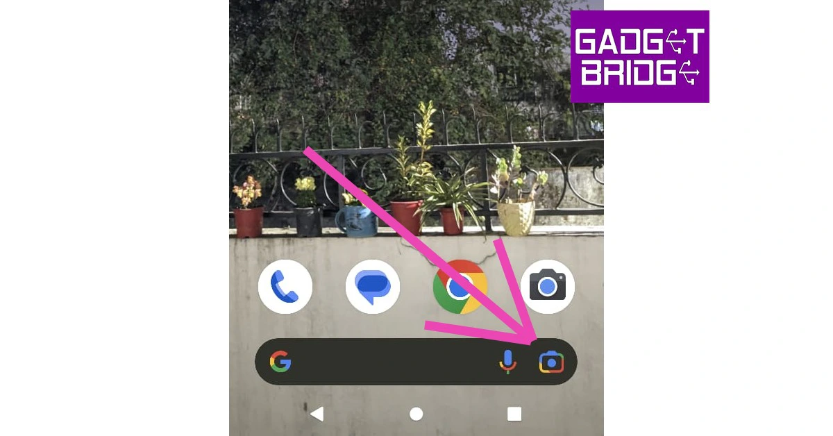 Step 2: Tap on the screen to reveal the toolbar and then select the Google Lens icon. how to scan a qr code on google pixel