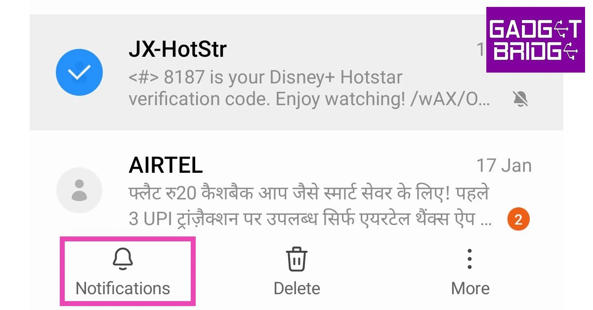 Step 3: Tap ‘Notifications’.