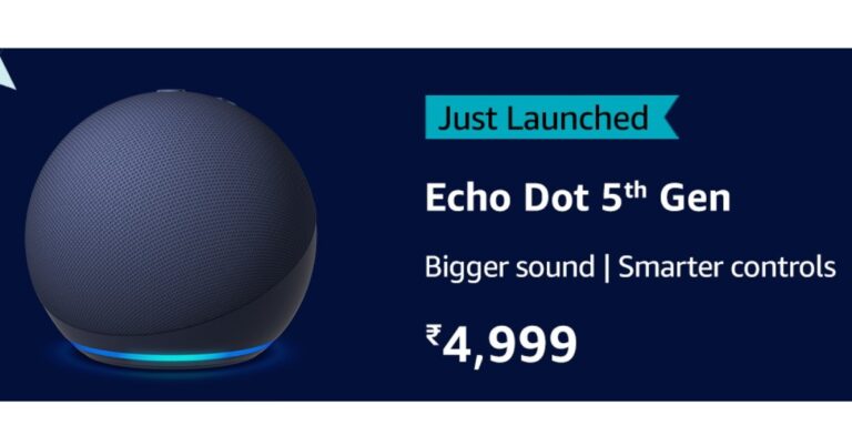 Amazon Echo Dot 5th Gen launched in India at just Rs 4,999