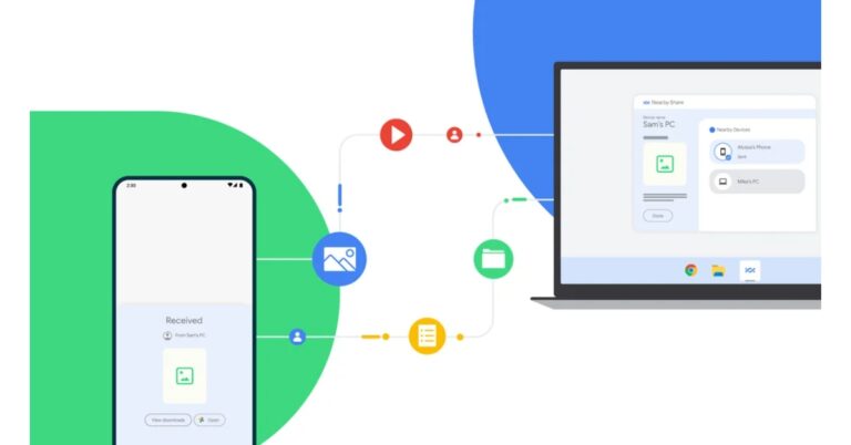 You can now easily share files between Windows PC and Android devices using Google's Nearby Share feature