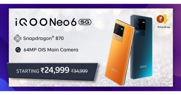 iQoo Neo 6 gets more affordable, price dropped by Rs 5,000: Deets inside