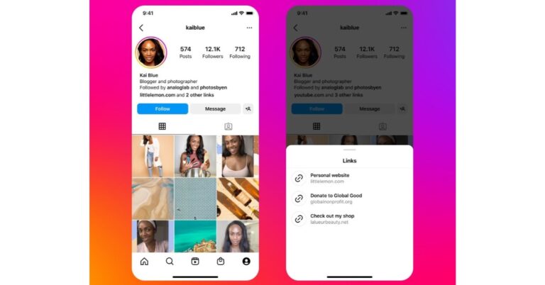 Instagram to allow add up to five links on the profile's bio