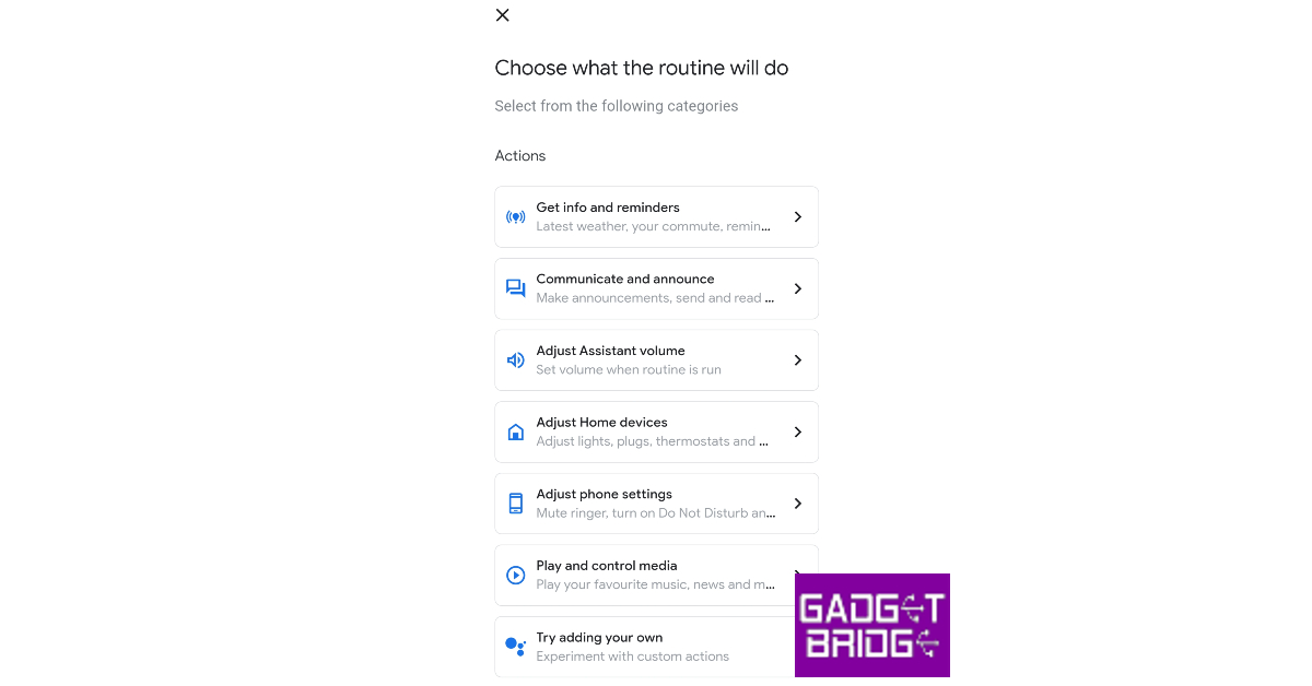 The actions have been classified into different categories. How to set up daily routines with Google Assistant on Android in 2023?