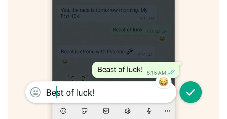 WhatsApp Editing feature is now rolling out to users