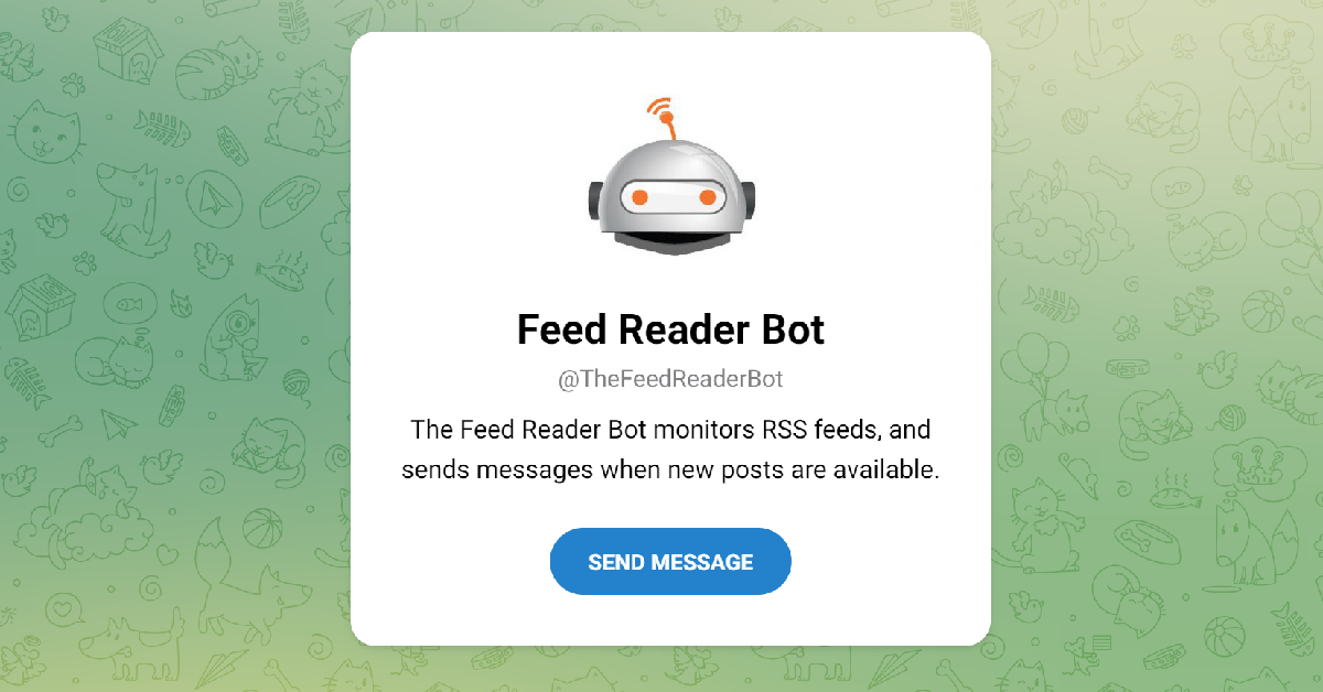 Feed Reader Bot. best telegram bots to manage groups