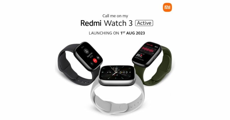 Redmi Watch 3 Active India launch to take place on August 1
