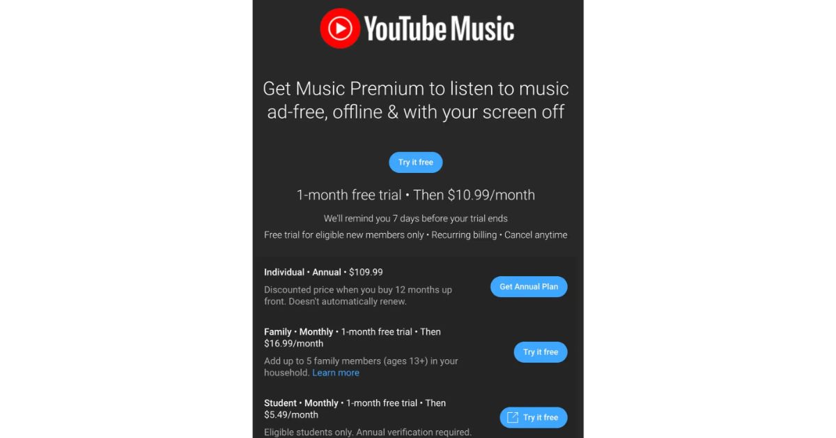 YouTube Premium and YouTube Music have gone up