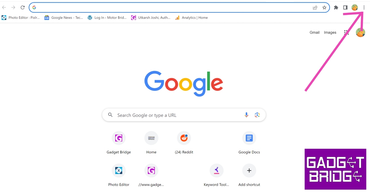 Click the ellipses at the top right corner of the screen.