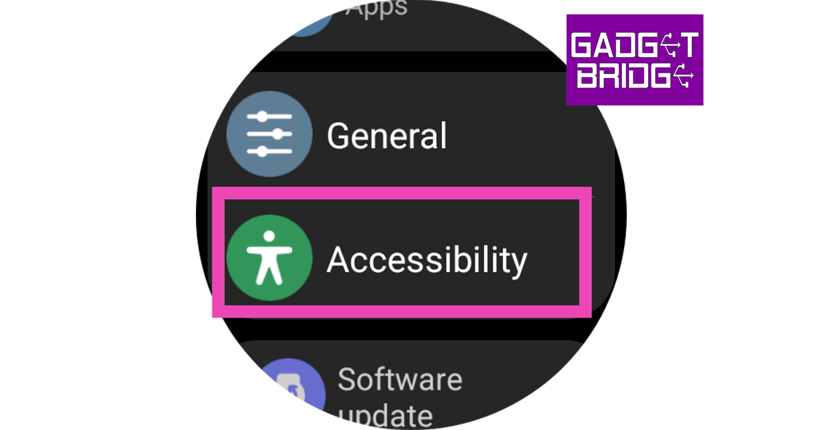 Step 3: Select Accessibility.