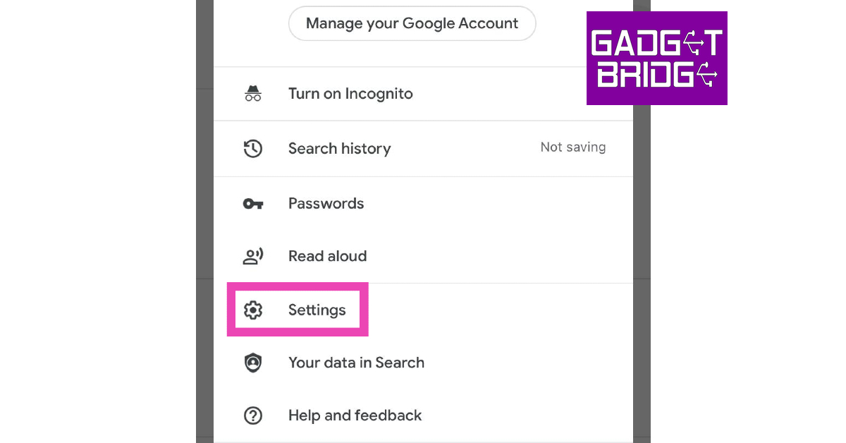 Step 3: Tap on Settings.