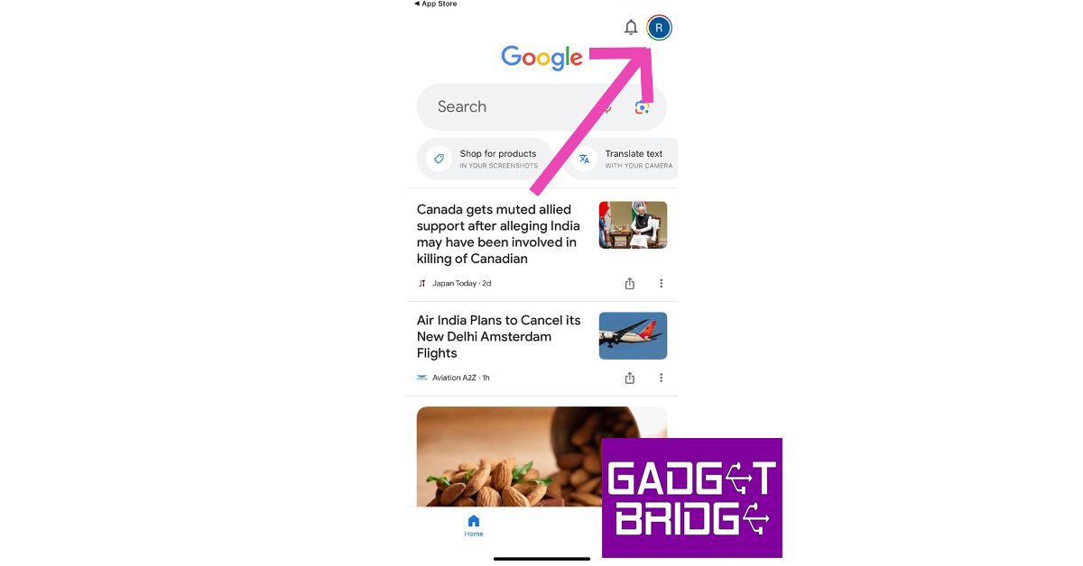 Step 2: Tap on your profile picture at the top right corner of the screen.