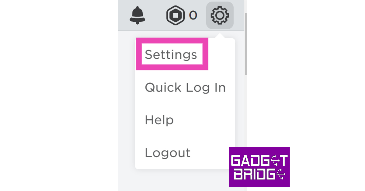 Step 3: Select Settings.