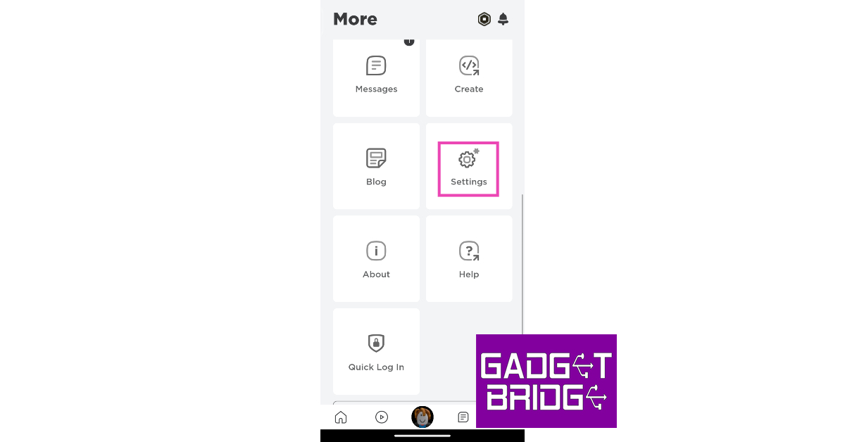 Step 4: Scroll down and select Settings.