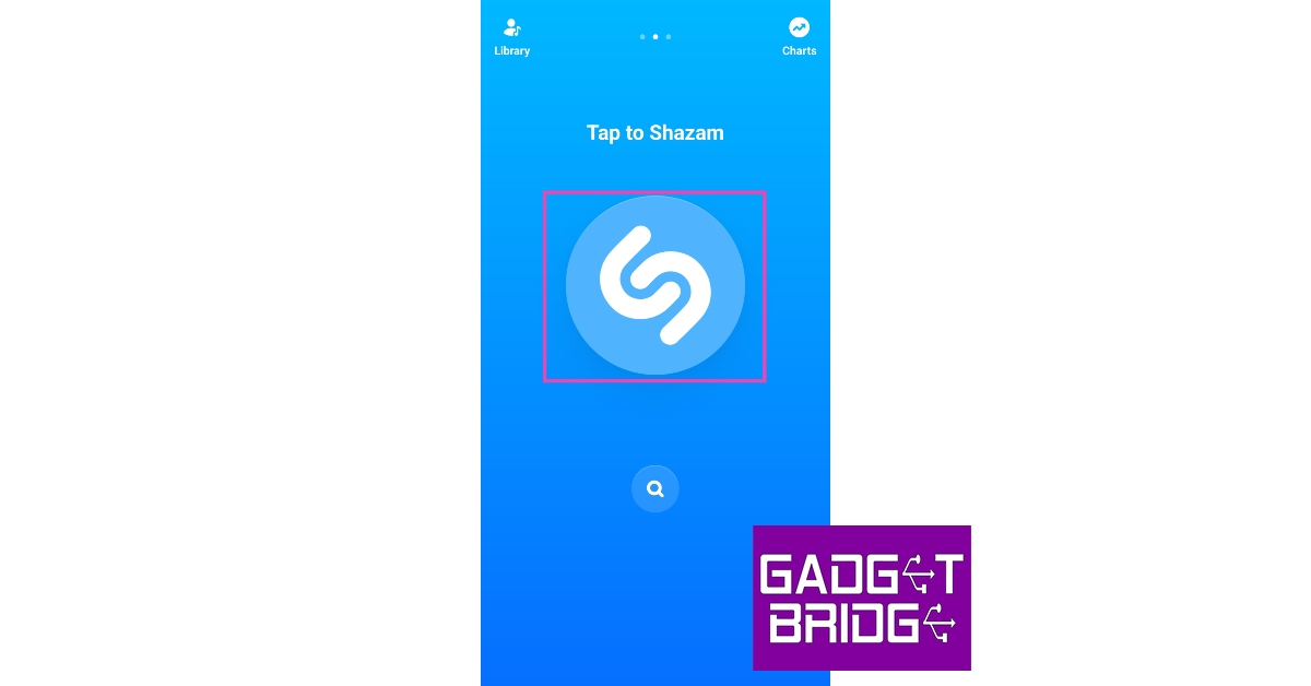 Step 2: Launch the app and tap the Shazam icon on the screen.