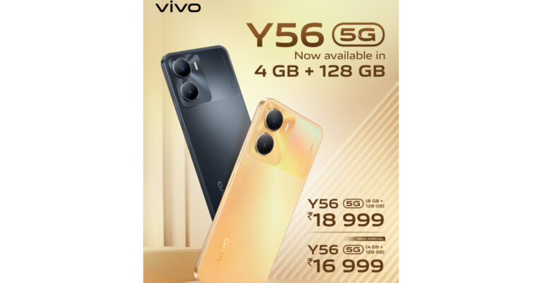 Vivo Y56 5G now available in new 4GB RAM with 128GB storage variant