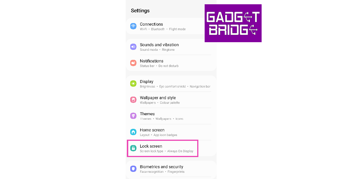 Step 1: Go to Settings and select Lock screen.