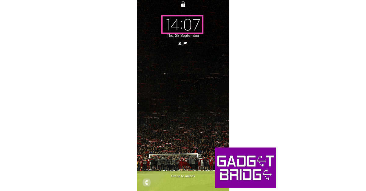 Step 6: Tap once on the clock to reveal the widgets. record audio on a phone screen off