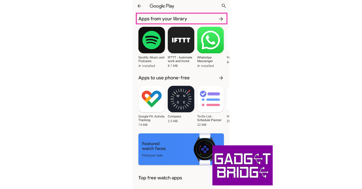 Step 3: Tap on Apps from your library.