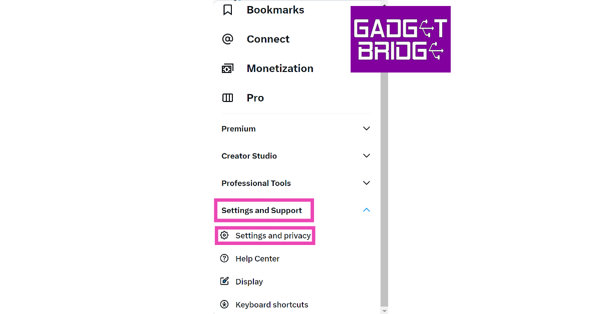 Step 3: Click on Settings and Support, then select Settings and privacy. How to delete your X (Twitter) account on Android, iOS, and PC?