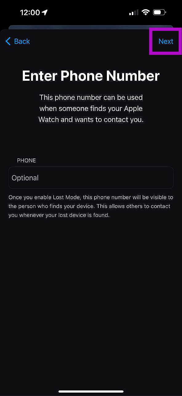 Step 4: Enter the phone number on which you can be contacted. Hit Next.