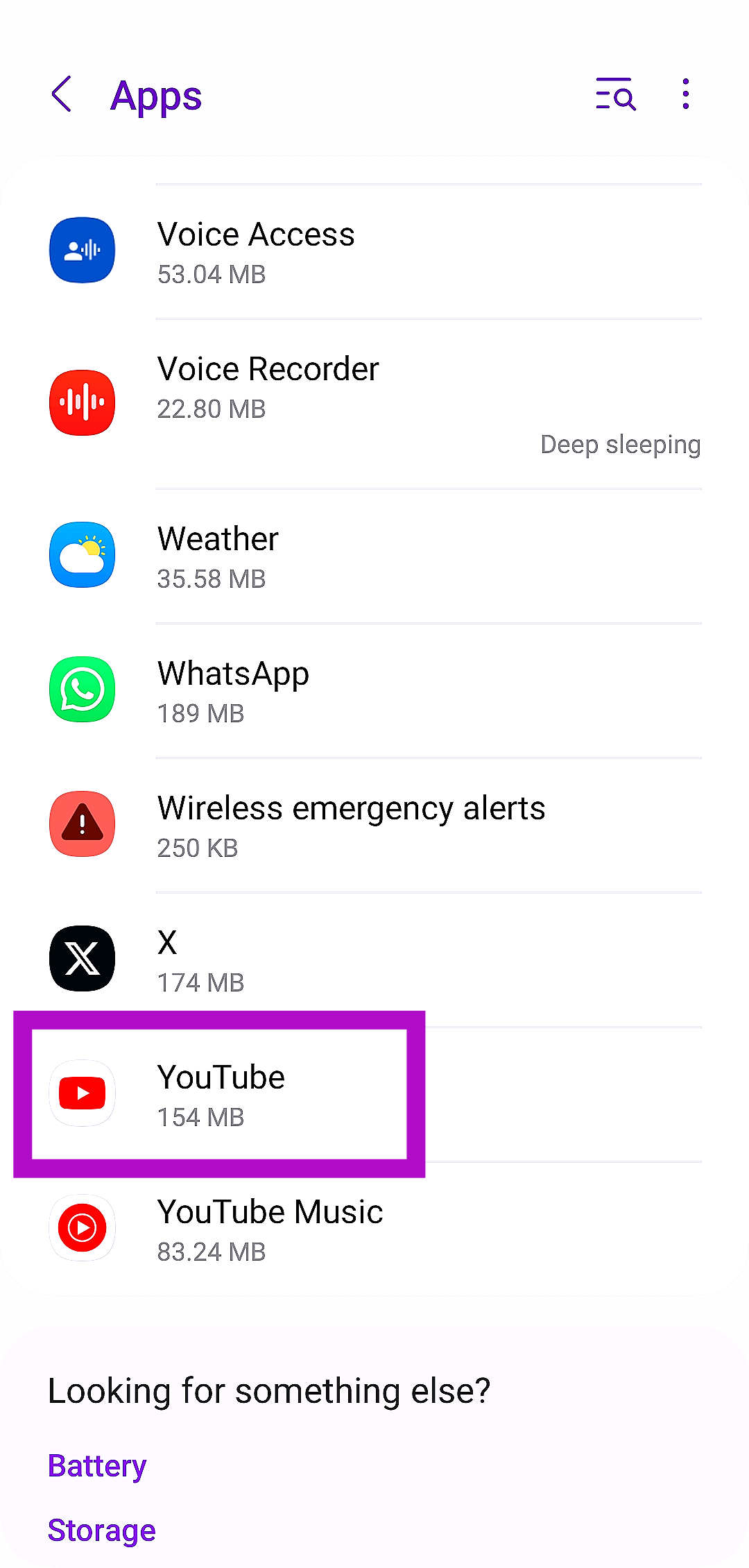 Step 2: Tap on YouTube.