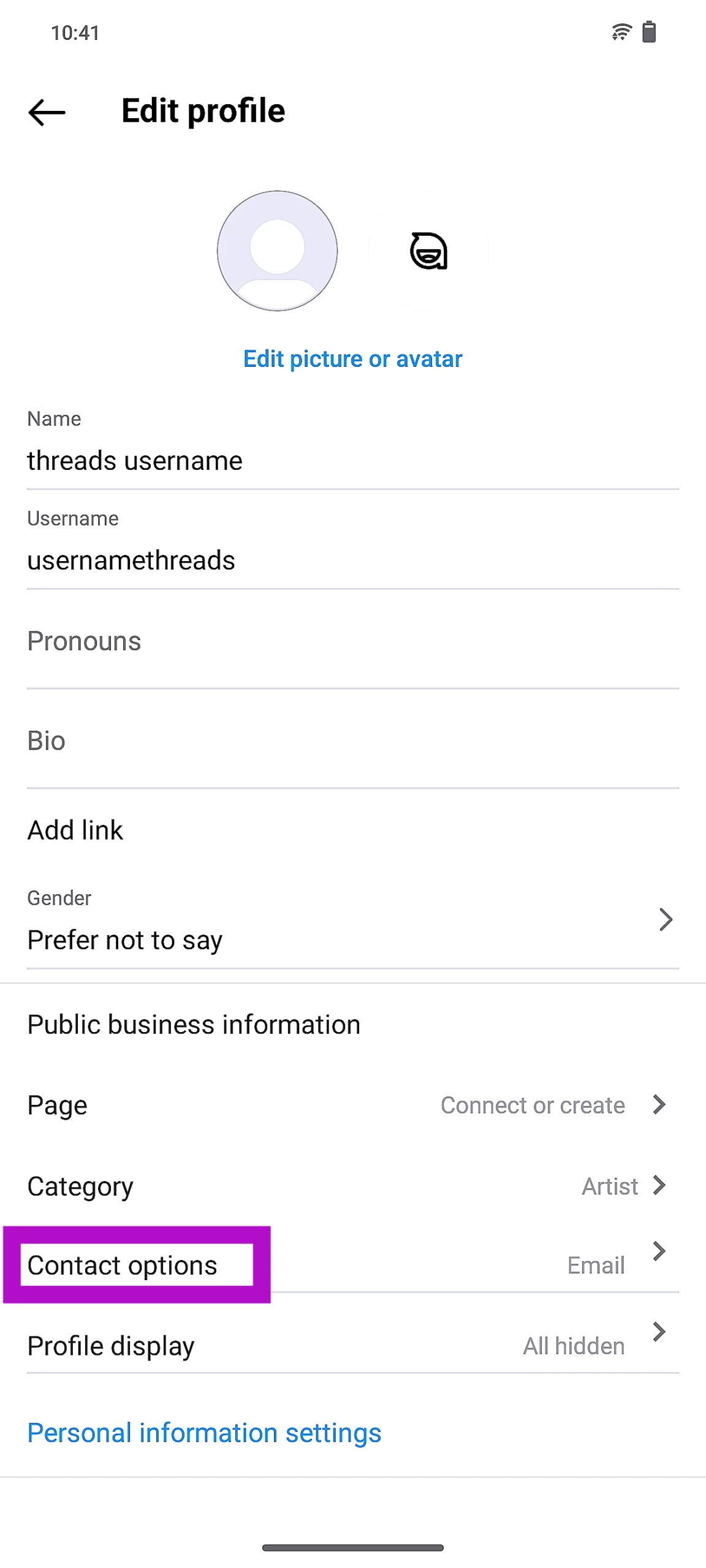 Step 7: Tap on Contact options. How to add your email to your Instagram account, bio, or story? Top 3 ways