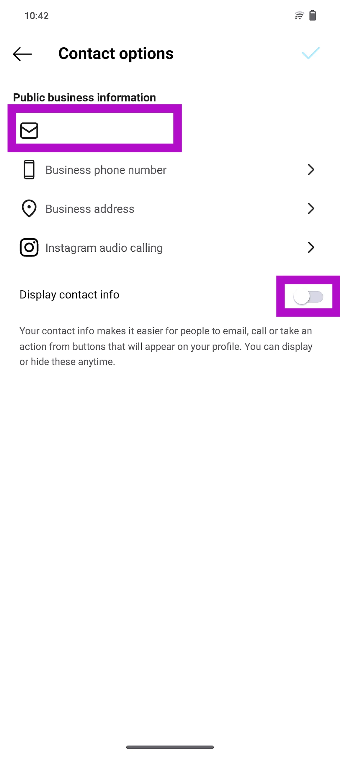 Step 8: Select the email field and enter your email address. How to add your email to your Instagram account, bio, or story? Top 3 ways