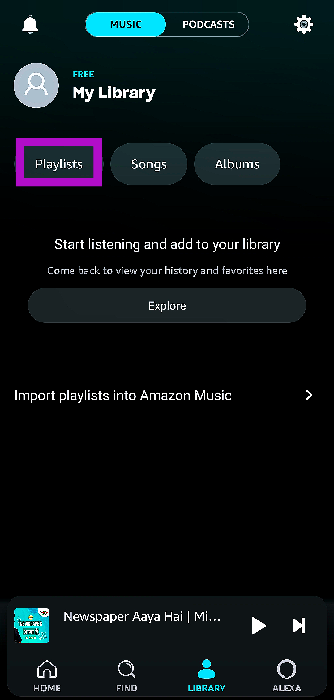 Step 3: Tap on Playlists. How to find downloaded songs and playlists on Amazon Music?