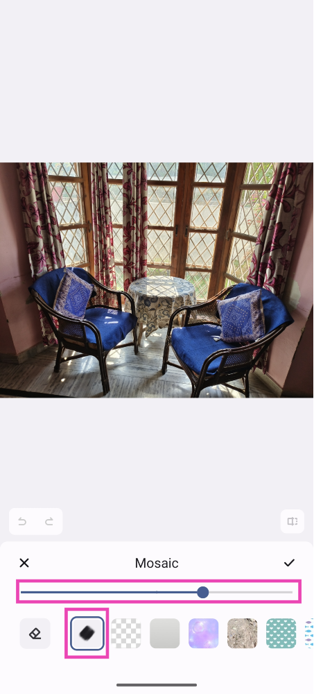 Step 4: Choose a pattern and set the intensity for the blur effect. Top 4 Ways to Blur Out a Part of Picture on Android