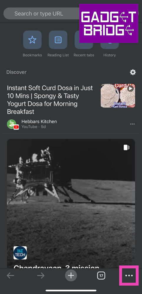 Step 2: Tap the ellipses at the bottom right corner of the screen. Top 4 ways to clear app and browser cache on iOS