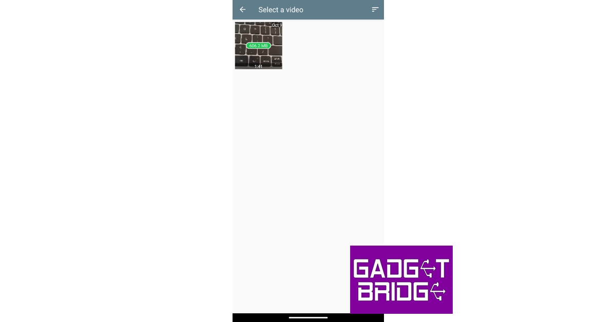 Step 2: Select a video from your device’s gallery.