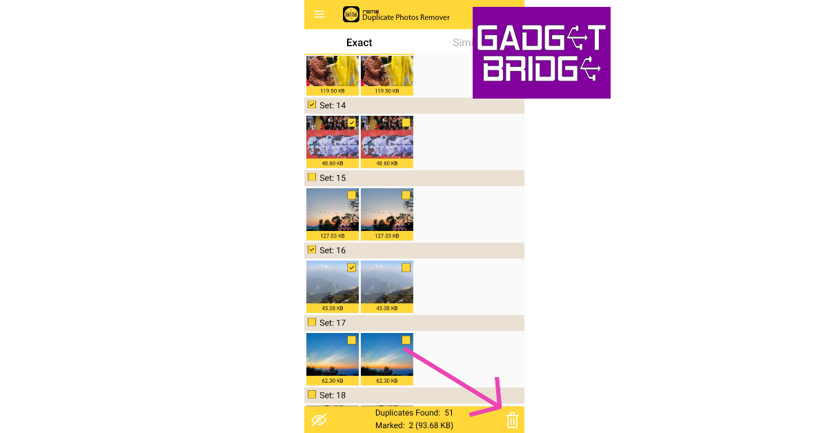 Step 4: Hit the Delete icon at the bottom right corner of the screen.