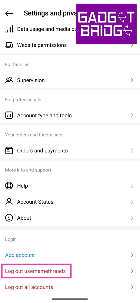 Step 4: Scroll all the way down and select Log out [profile handle]. Instagram not sharing to Facebook? Try these 5 easy fixes