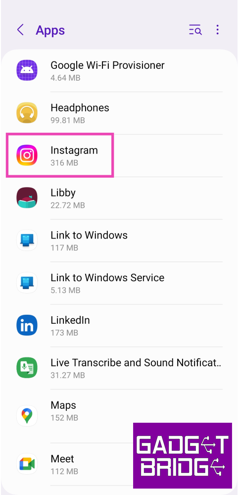 Step 2: Select Instagram. Instagram displaying Stories in low quality? Try these 6 fixes
