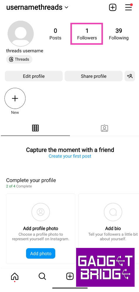 Step 2: Tap on the Followers section on your profile.