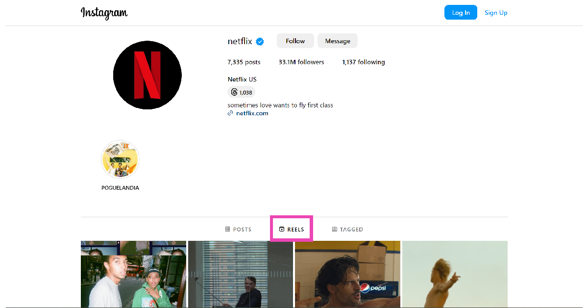 Watch Reels on Instagram’s Website