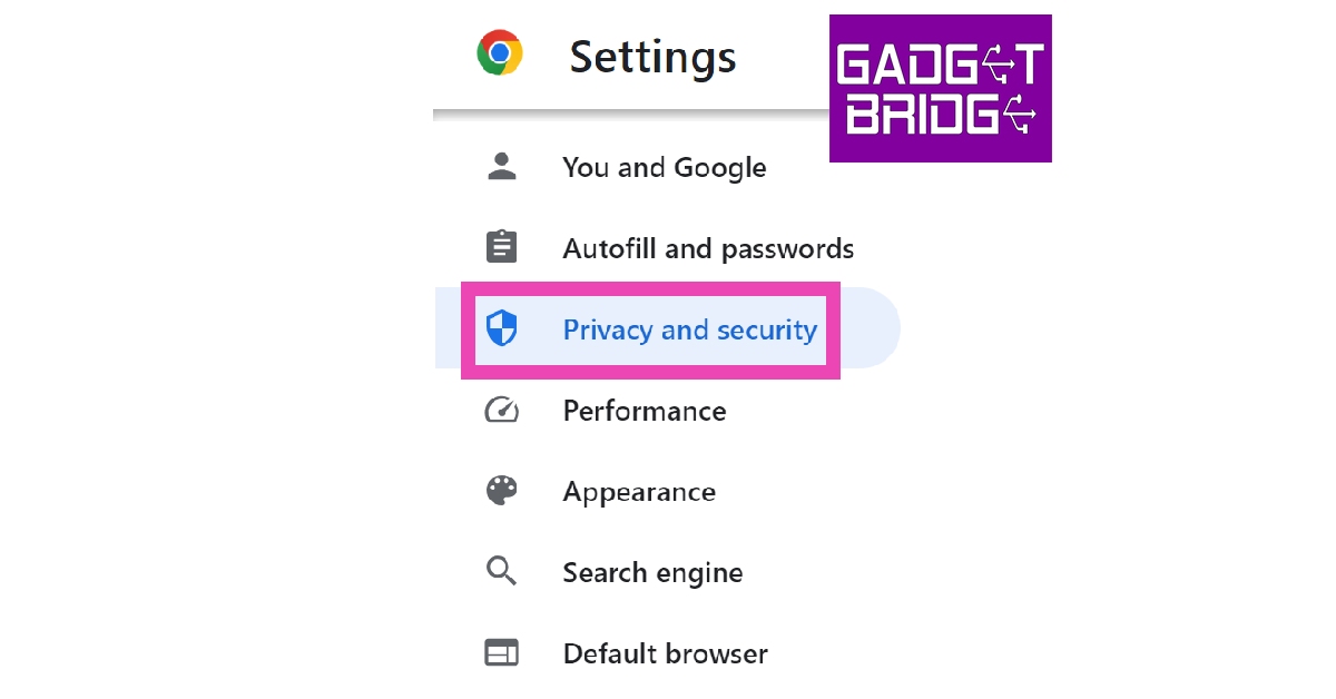 Step 3: Switch to the Privacy and security tab.