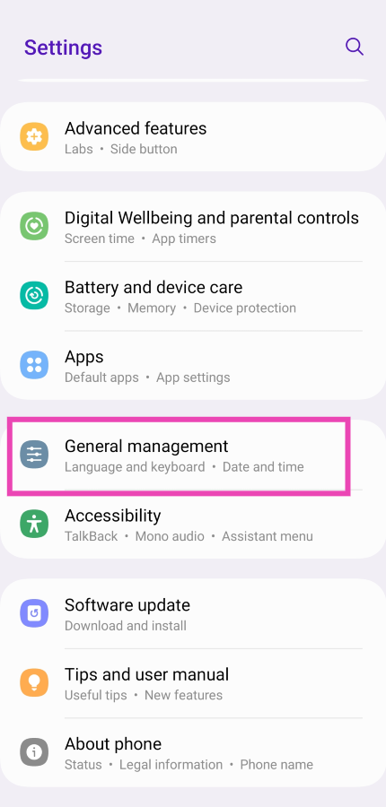 Step 1: Go to Settings, scroll down and select General management. Top 9 ways to fix ‘Android phone screen keeps turning on randomly’