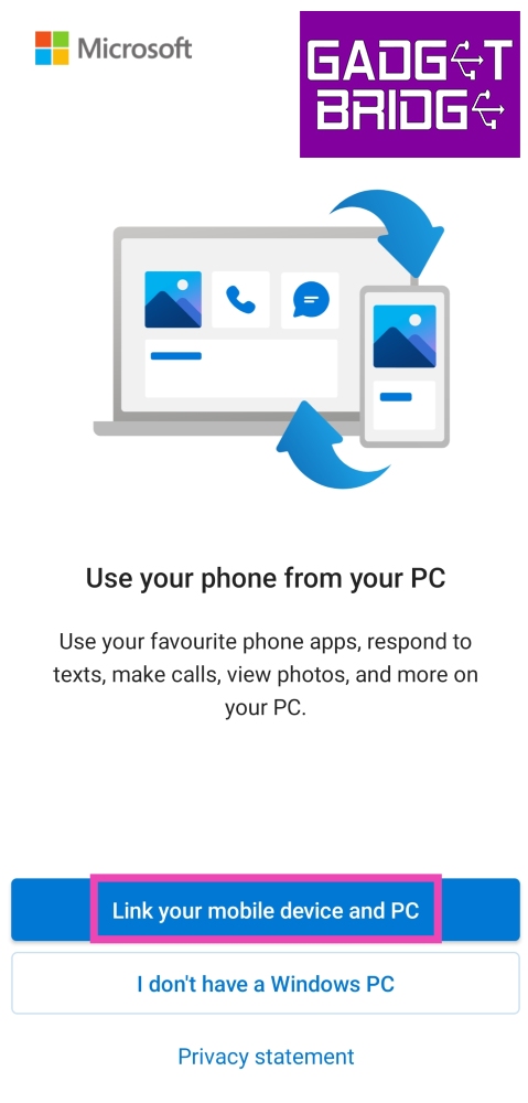 Step 2: Open the Phone Link app on your Windows PC and log into your Microsoft Account.