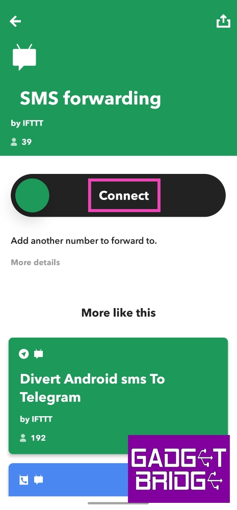 Step 4: Tap on Connect.