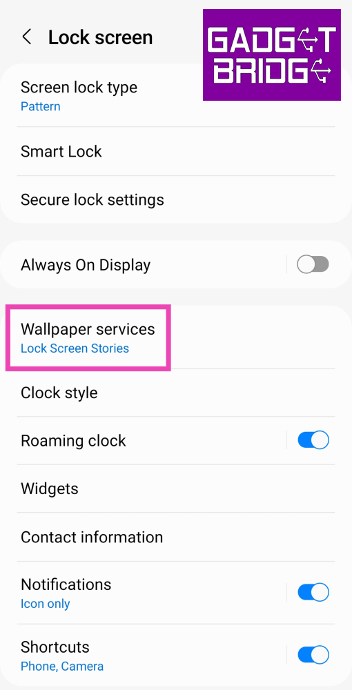 Step 2: Tap on Wallpaper services.