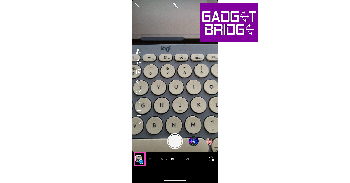 Step 4: Tap the Gallery icon at the bottom left corner of the screen and upload the Story you just saved on your device. Fast and Best Ways to Create Reels from Instagram Stories