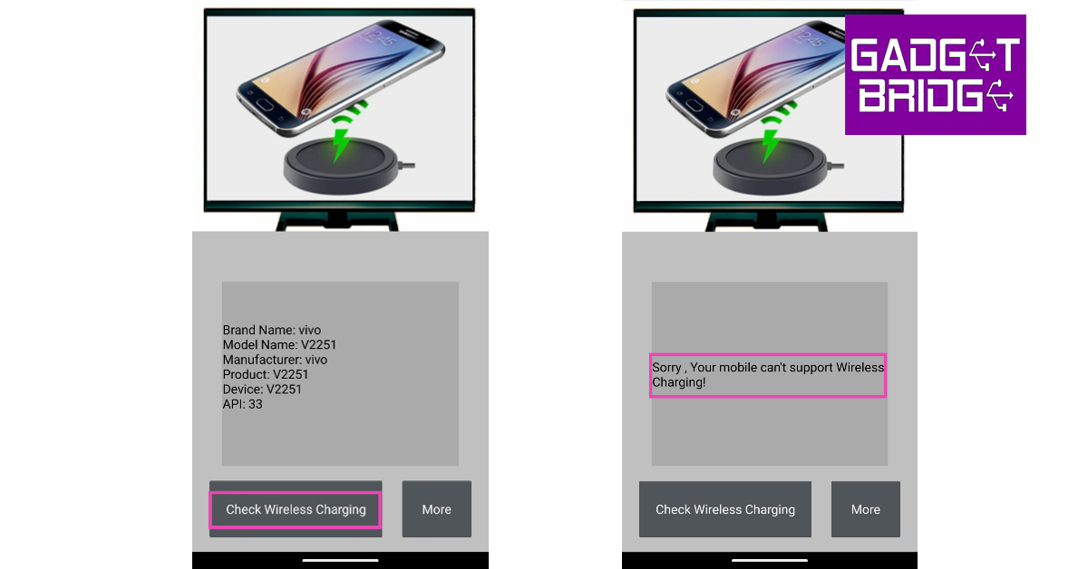 Use the Wireless Charging Checker app by Widget7