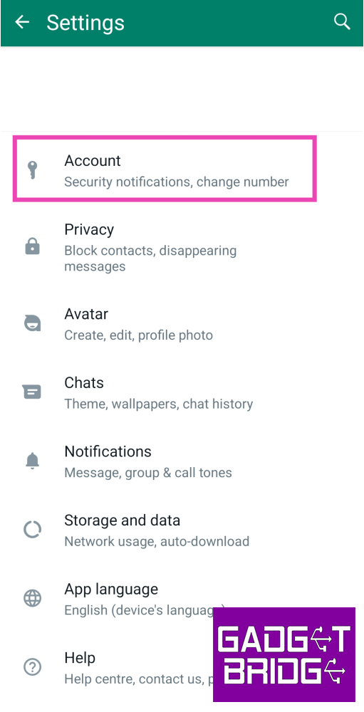 Step 3: Select Account. How to create and disable a passkey for WhatsApp?