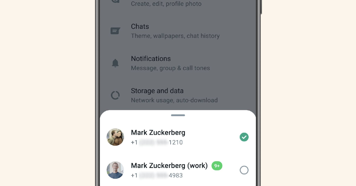 Step 7: Log into WhatsApp using the other number.