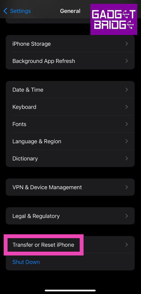 Step 2: Scroll down and select Transfer or reset iPhone. YouTube app keeps crashing on your iPhone? Here are 9 easy fixes