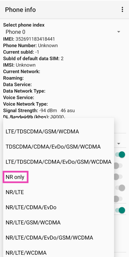 Step 4: Select NR Only. Easy 5 methods to always get 5G signal only on any Android Phone
