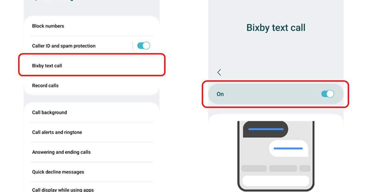 How to enable Bixby Text Call