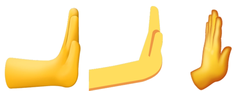 Hand-pushing emoji (Left and Right)