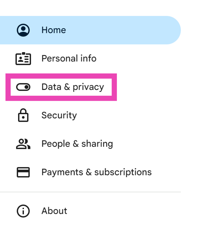 Step 3: Switch to the Data and privacy tab.